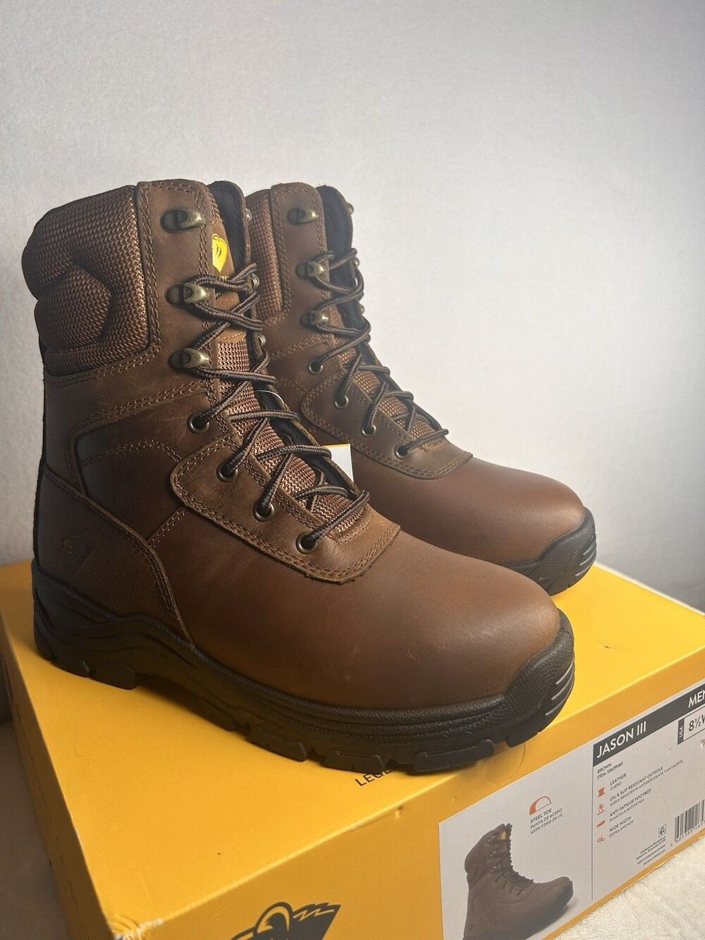 Herman Survivors Jason III Brown Steel Toe Slip Resistant Work Boots 8.5W